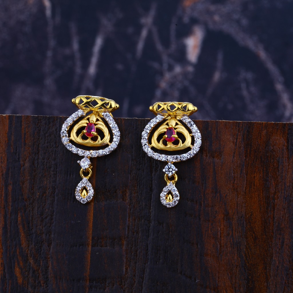 916 Gold Fancy Hallmark Earring LFE300