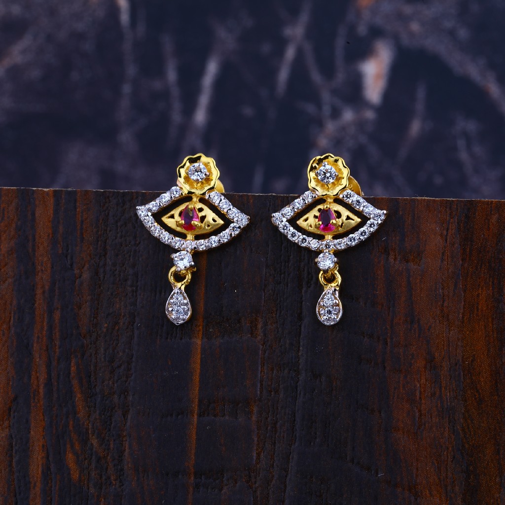 916 Gold Hallmark Women's Earring LFE289