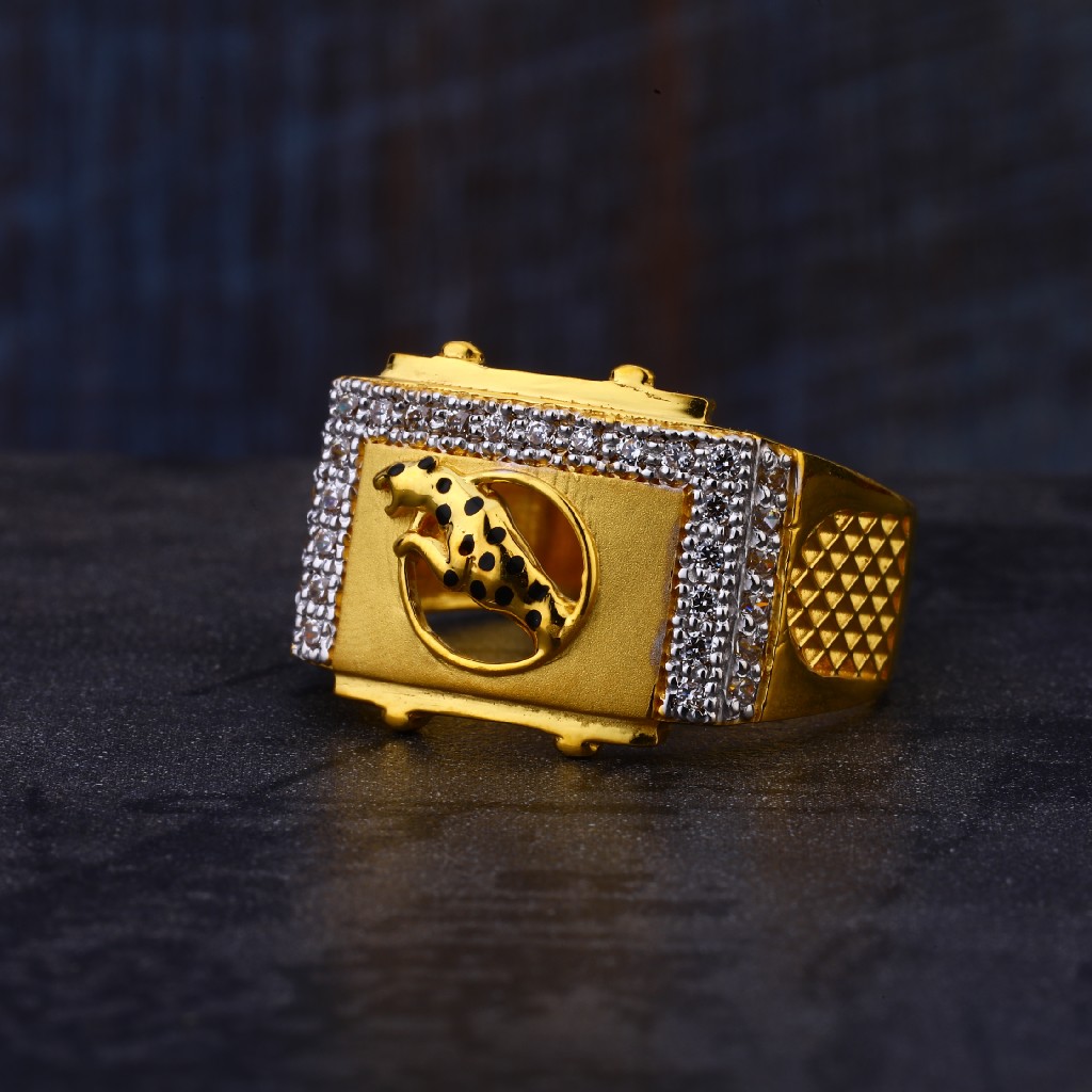 22ct gold mens jaguar design ring mr547