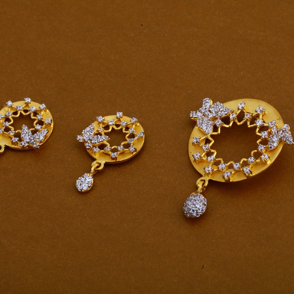 22CT Cz Ladies Fancy Pendant Set FPS100
