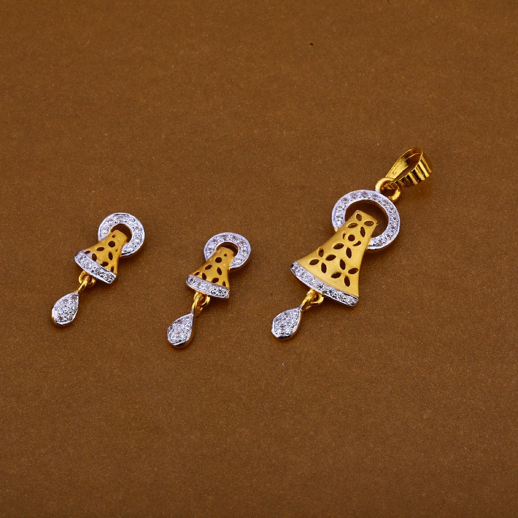 22CT Cz Ladies Classic Pendant Set FPS191