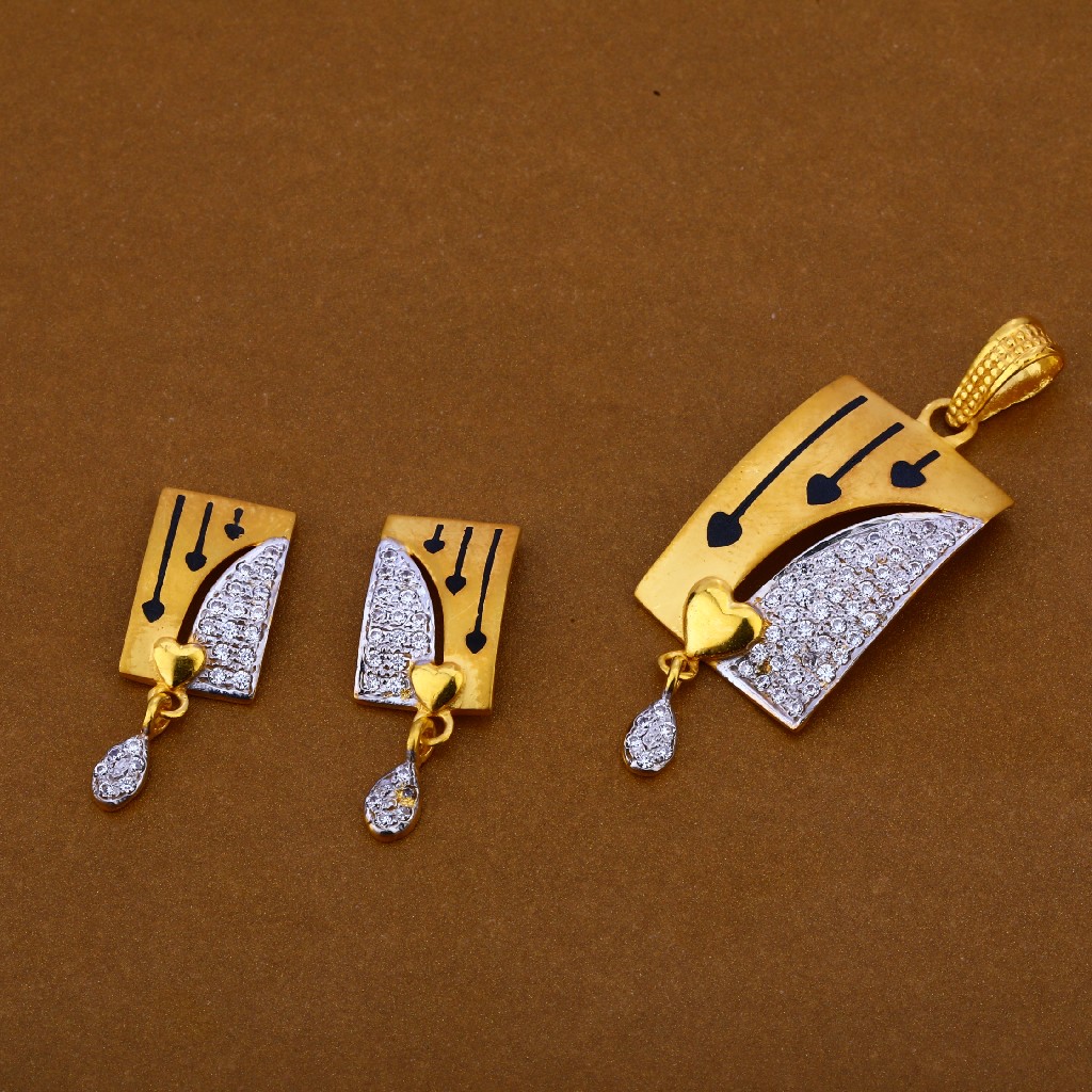 22ct cz designer  pendant set fps20