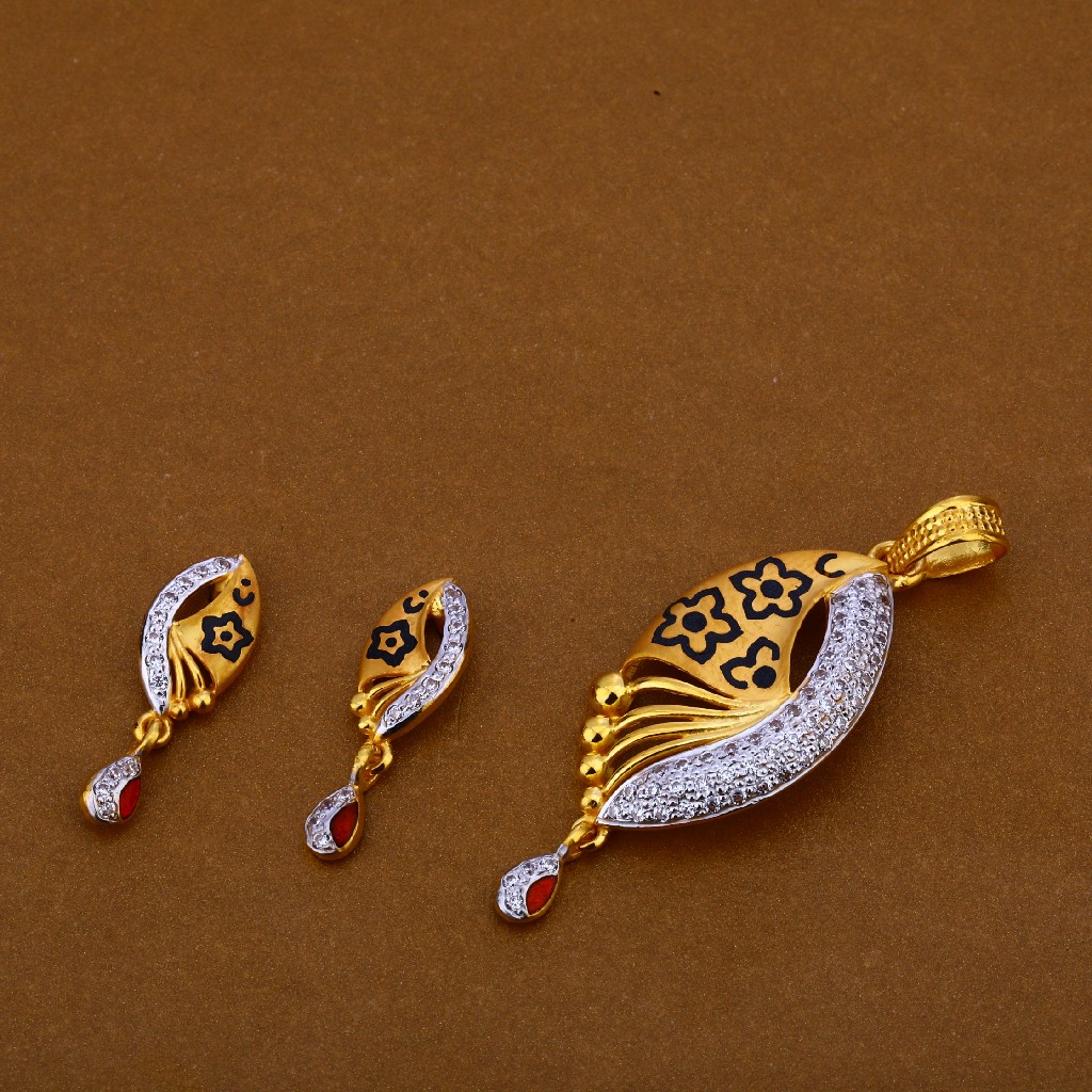 22CT CZ Designer  Pendant Set FPS203