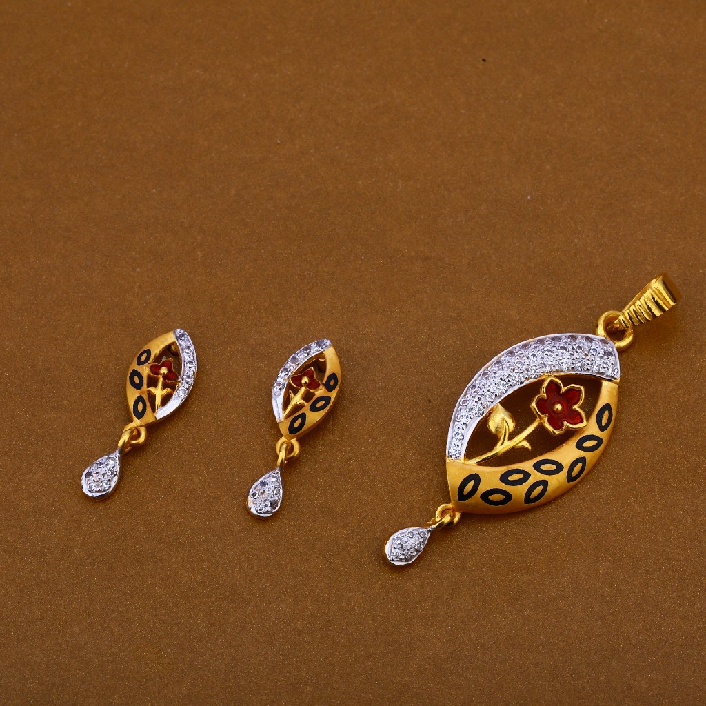 22ct gold ladies classic pendant set fps216