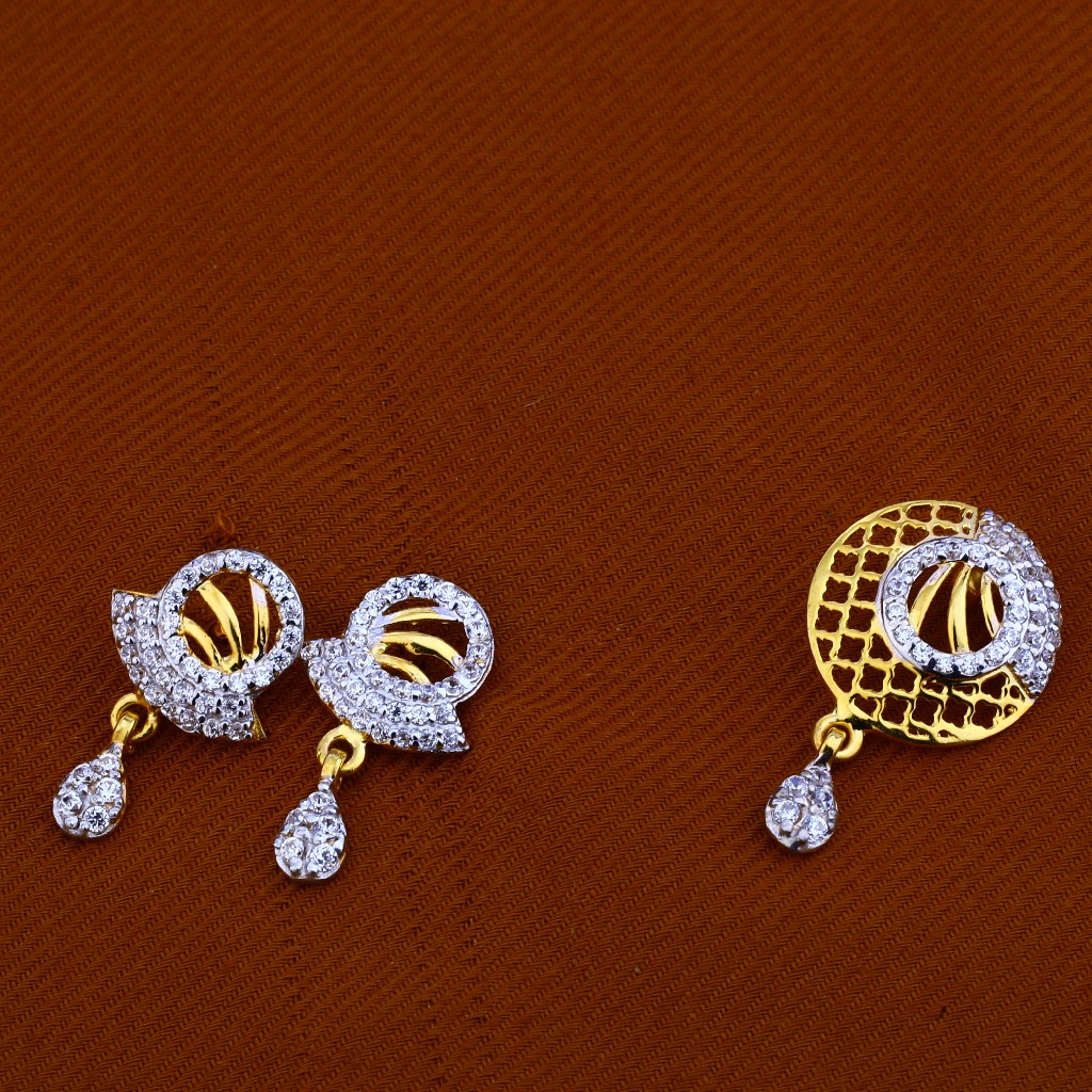 22Ct Gold Hallmark Fancy Pendant Set FPS77