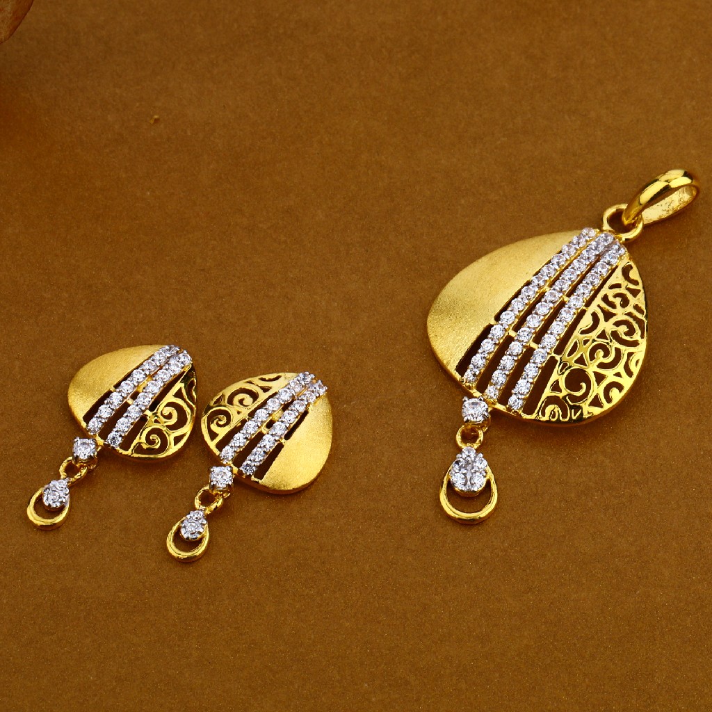 22Kt Gold Classic Ladies  Pendant Set FSP49