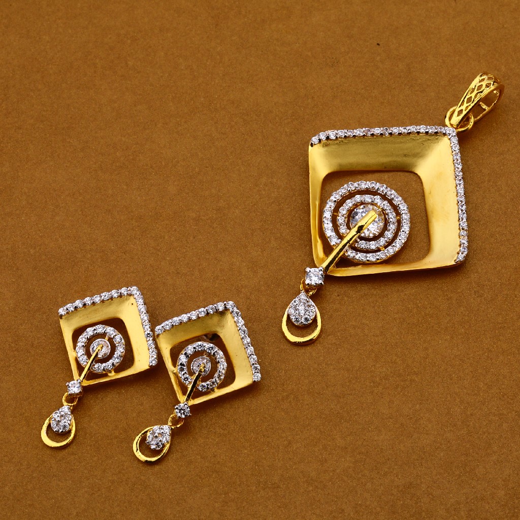 22kt Gold Classic Pendant Set FPS112