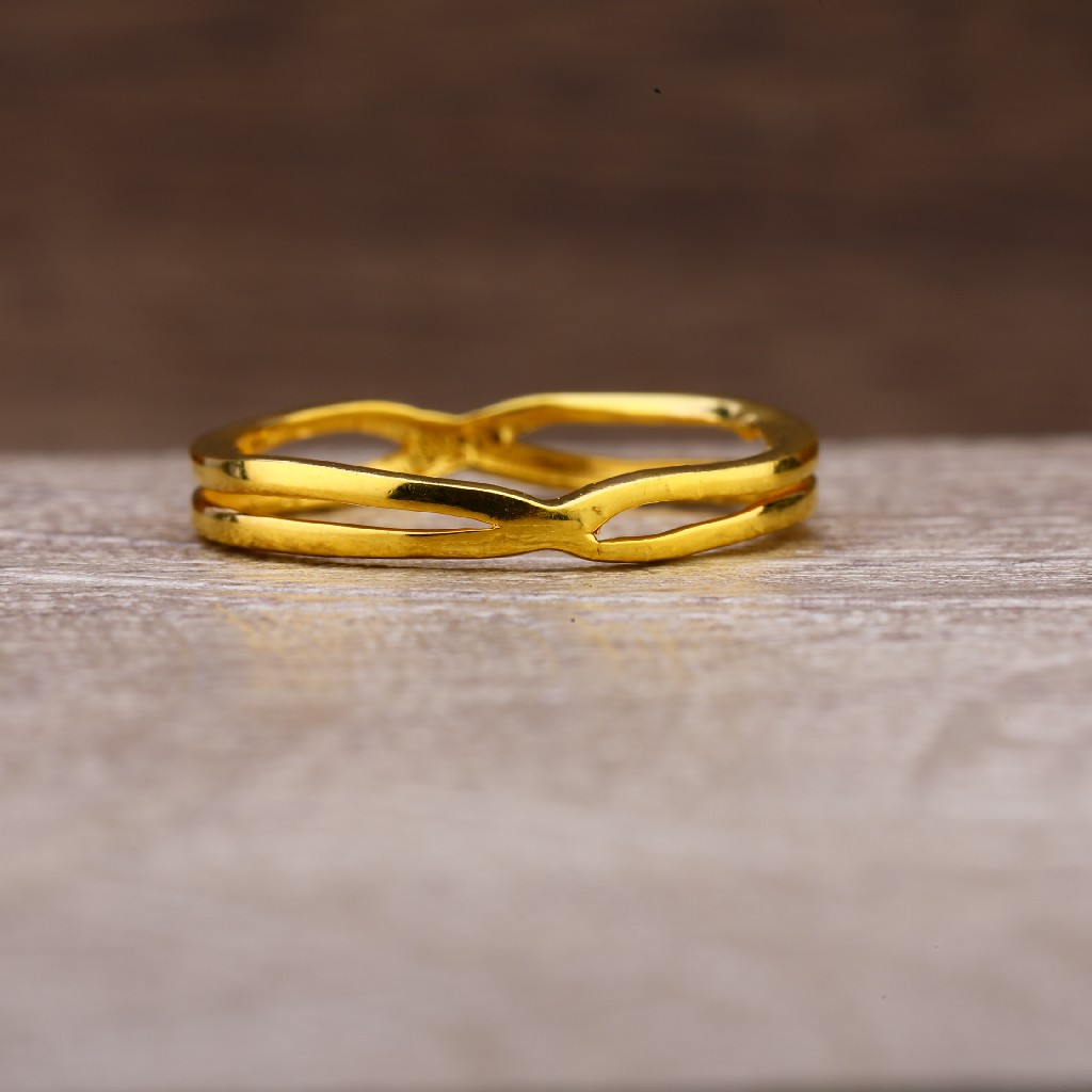 916 Gold Classic Plain Ring LPR246