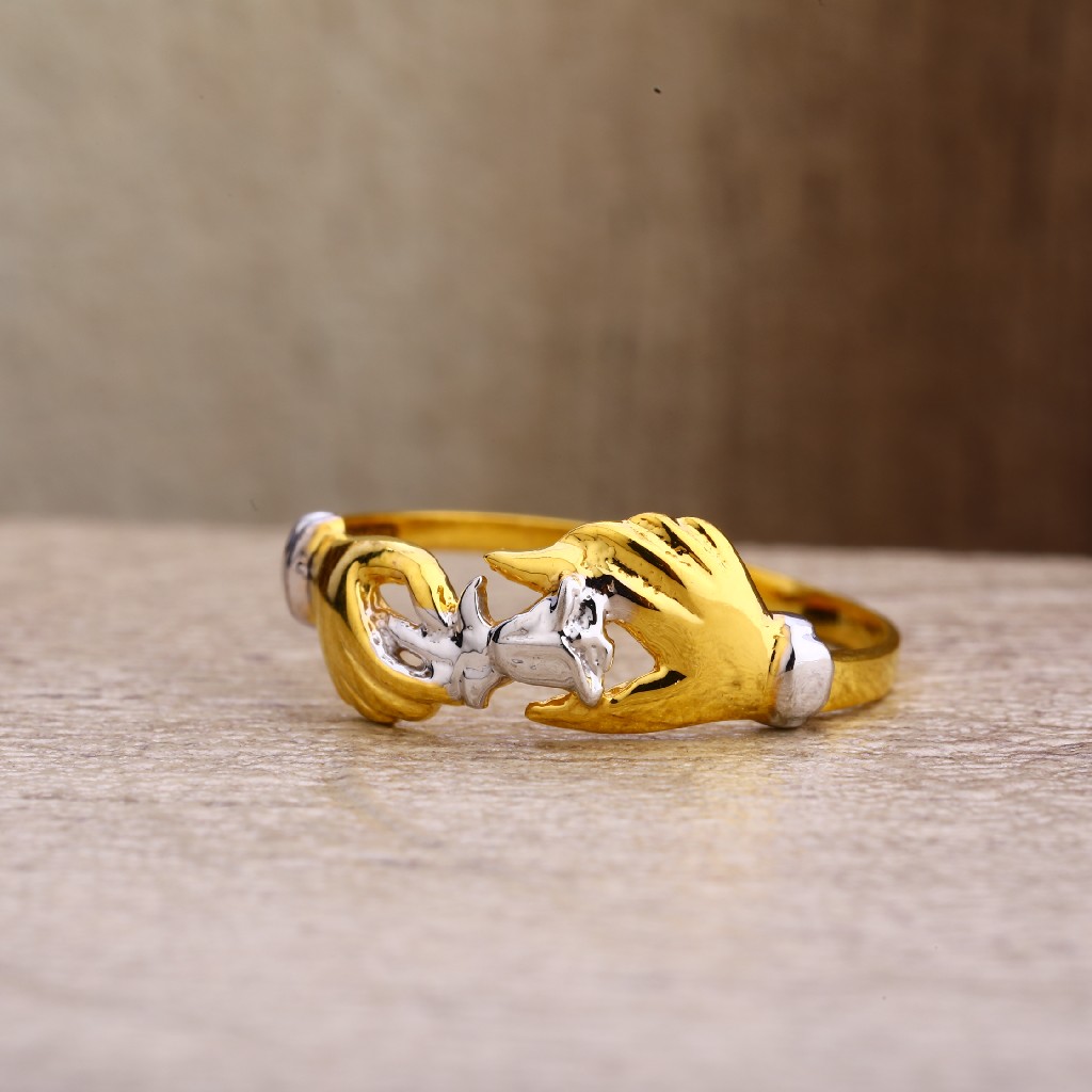 22Kt Gold Fancy Hallmark Women's Plain Ring LPR262