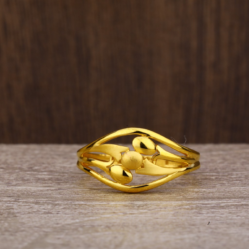 916 Gold Hallmark Classic Plain Ring LPR204
