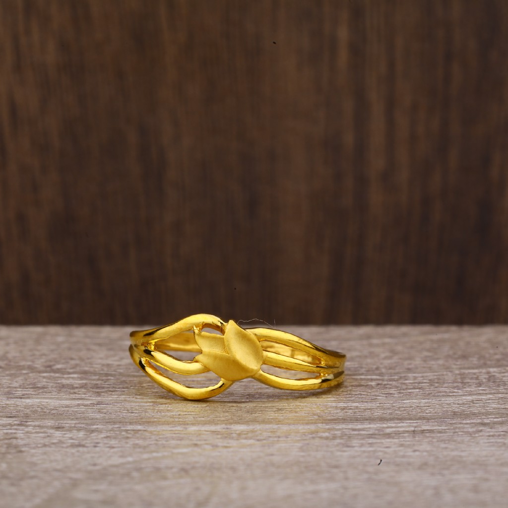 916 Gold Designer Plain Ring LPR230