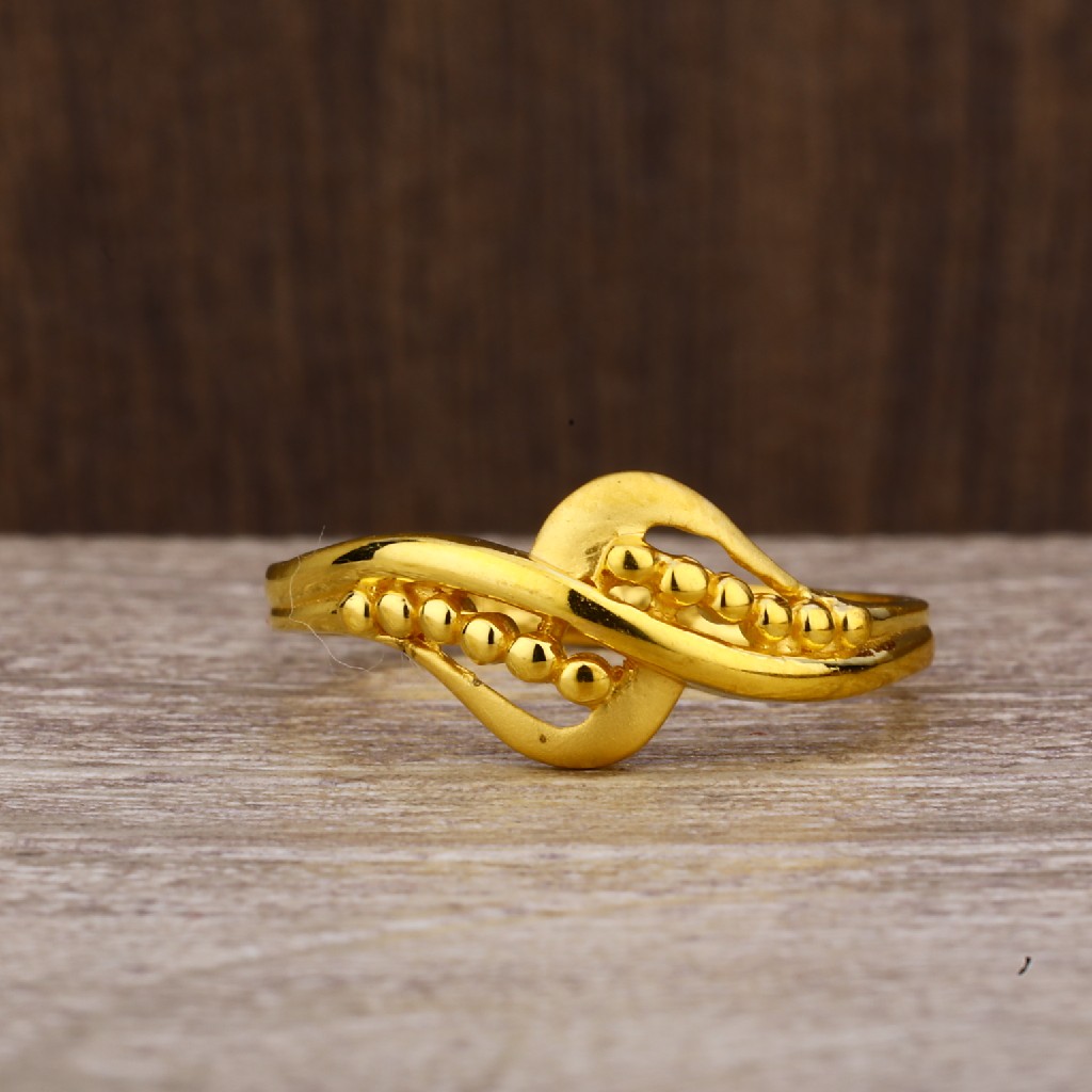 916 Gold Women's Fancy Plain Ring LPR234