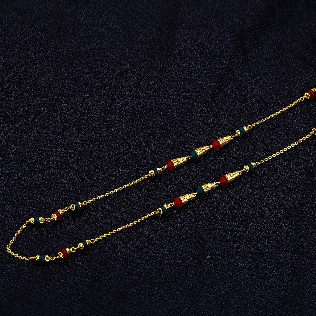 22kt Gold Hallmark Antique Chain Mala AC140
