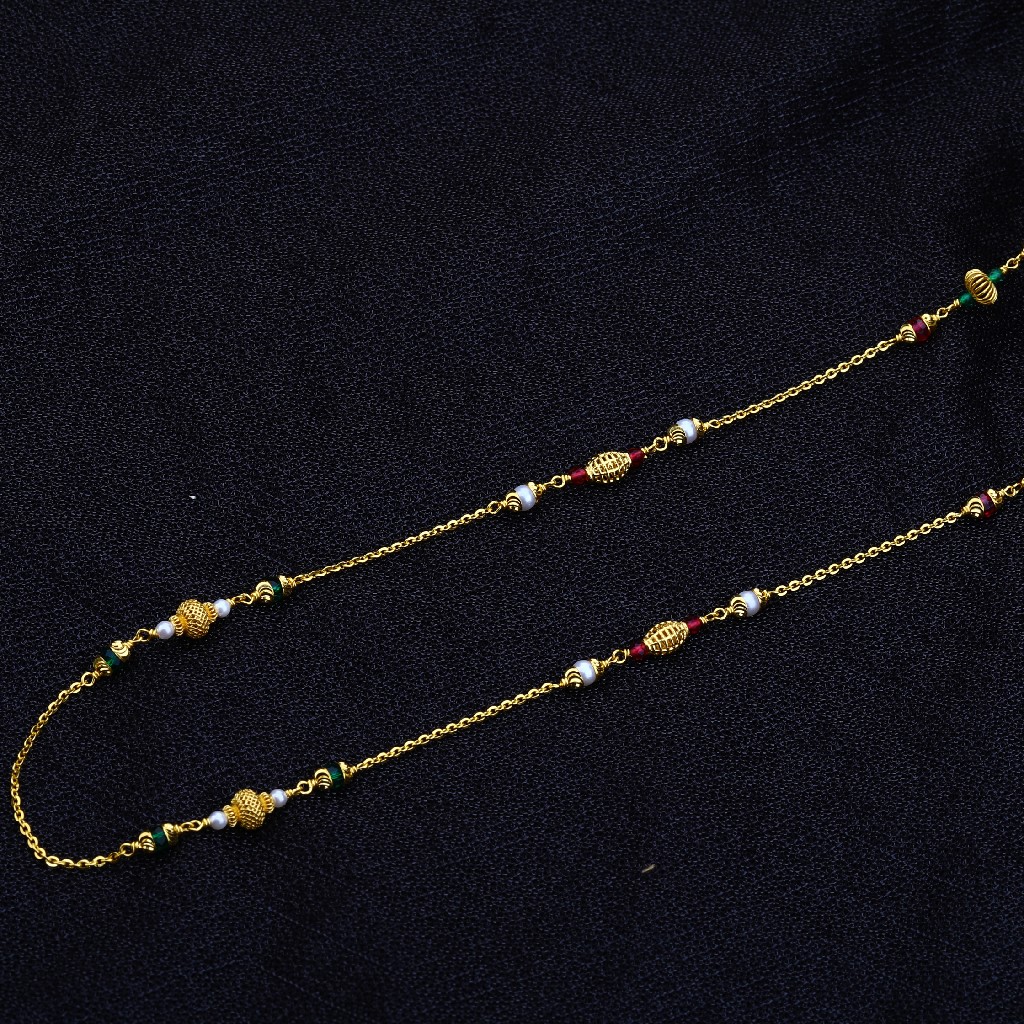 22kt Gold Stylish Antique Chain Mala AC141