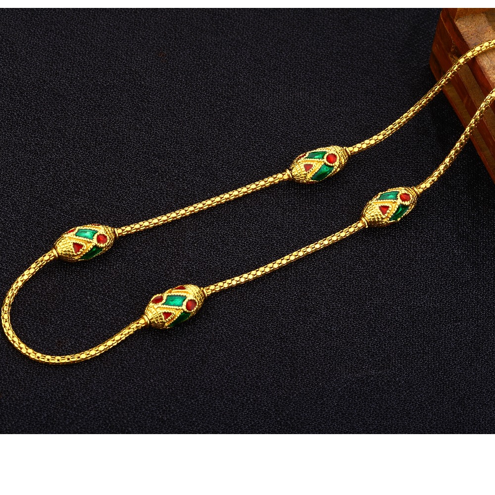 916 Gold Moti Chain  Chain Mala AC145