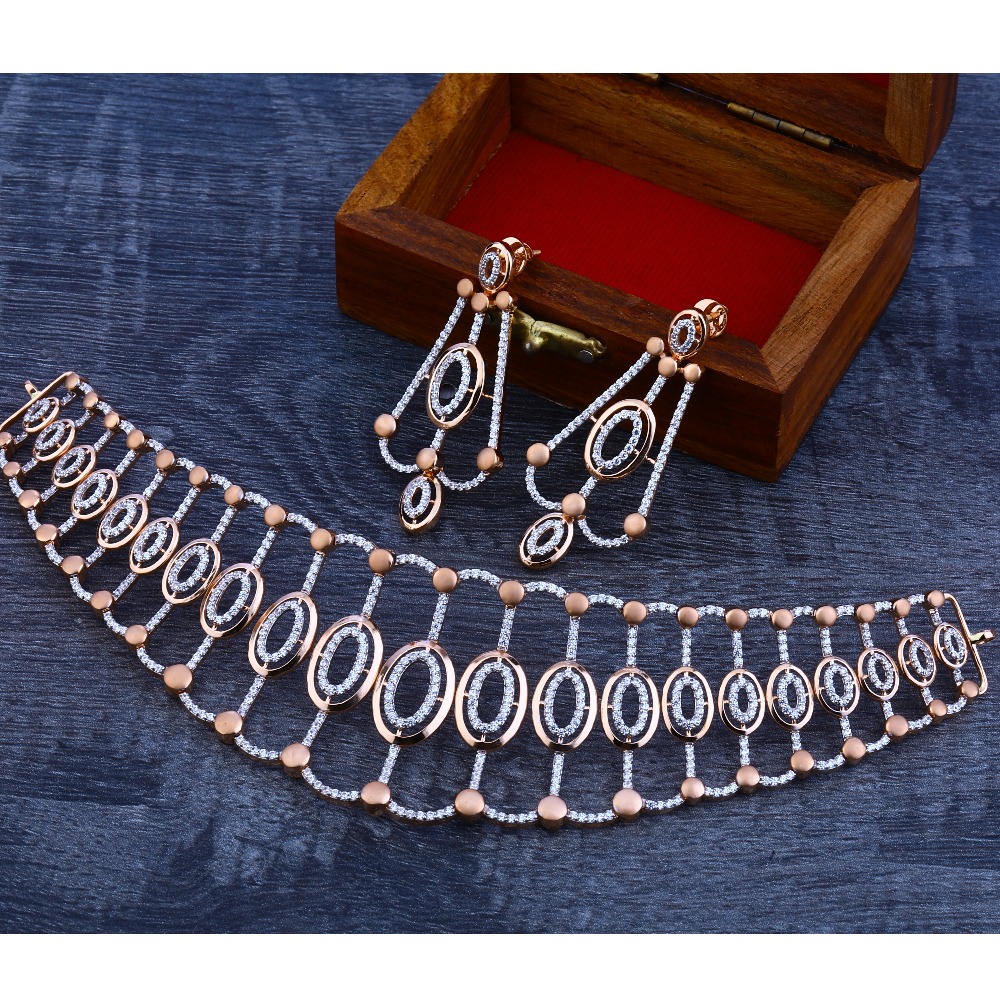18kt Rose Gold Fancy  Women's Necklace Set  RN43