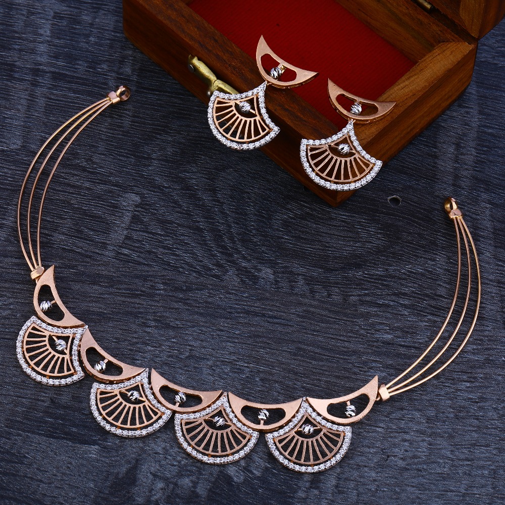 750 Hallmark  Rose Gold  Women's Necklace Set RN64