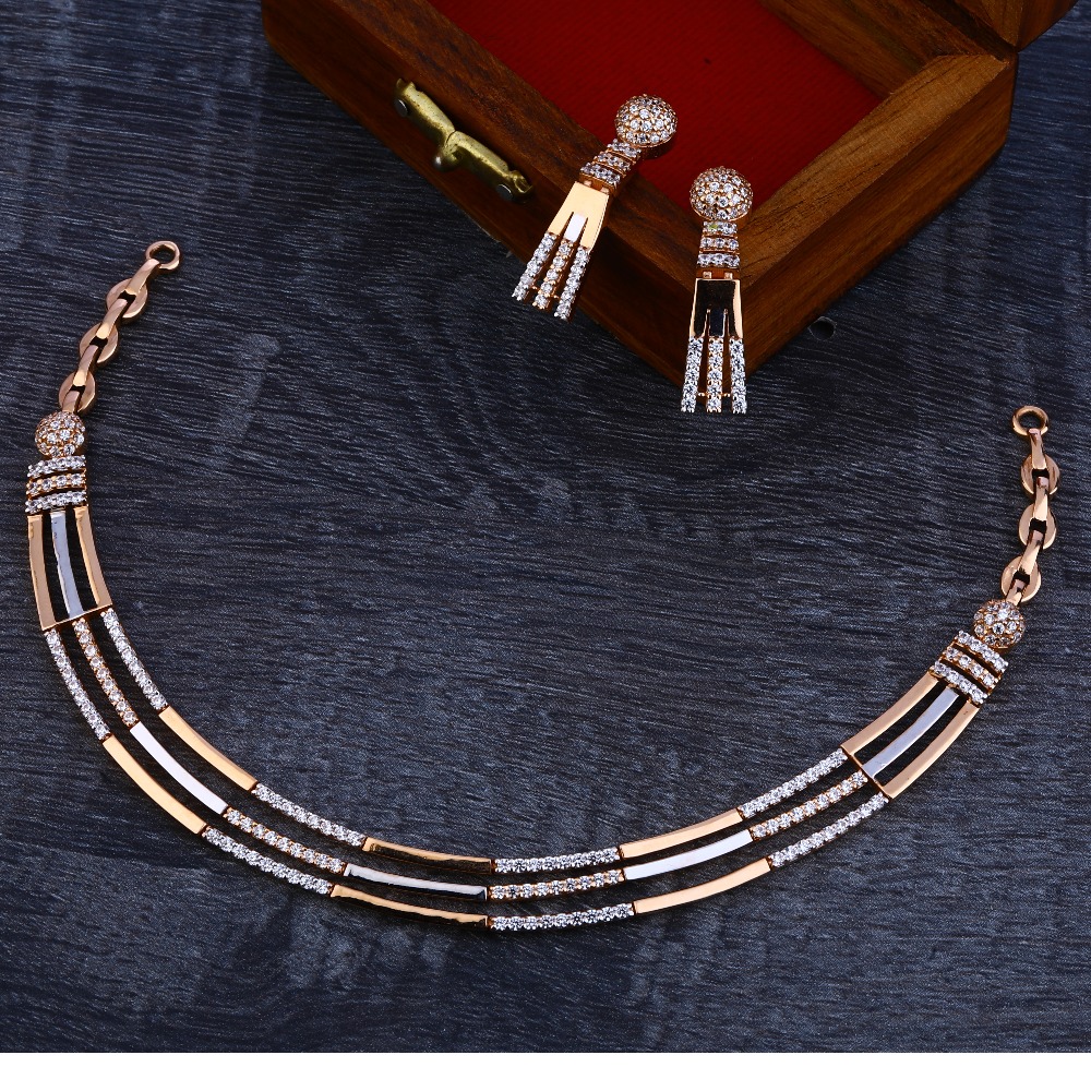 750 Stylish Rose Gold  Necklace Set RN62