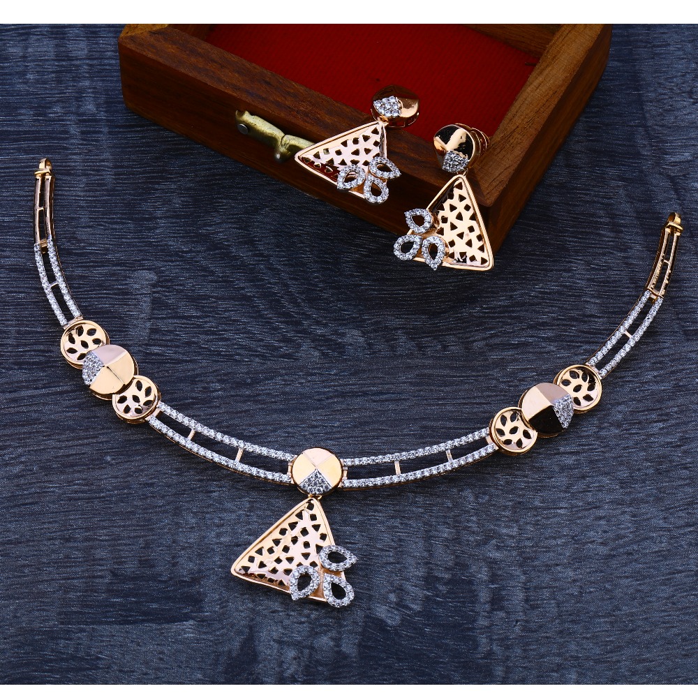 18kt  rose gold hallmark exclusive  necklace set  RN68