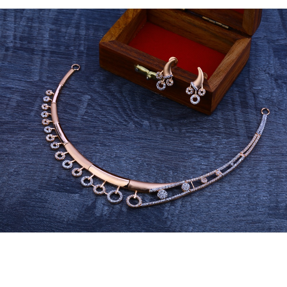 750 exclusive rose gold  necklace set  RN19
