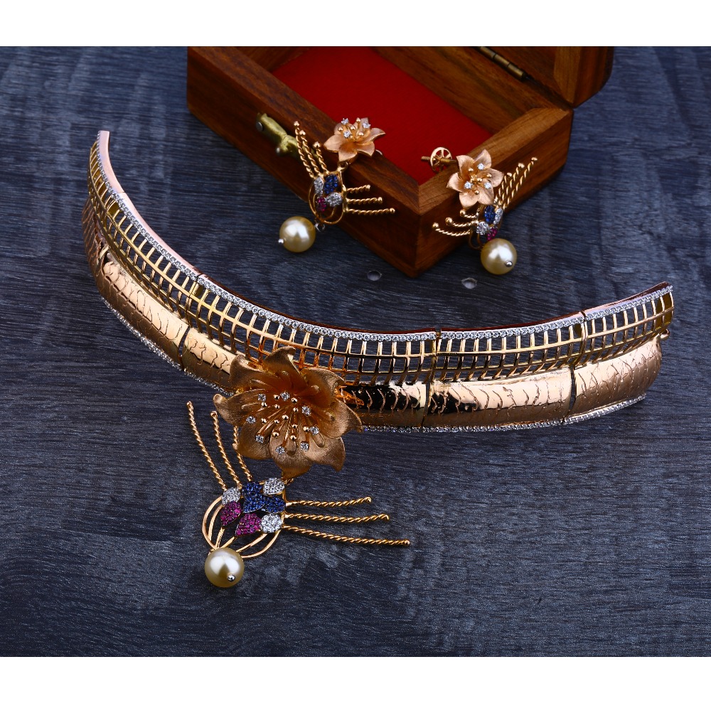 18ct  Rose Gold Women's  Hallmark  Necklace Set RN54