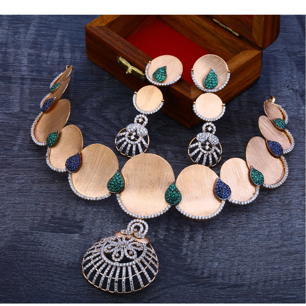 18ct  Rose Gold Women's  Necklace Set RN53