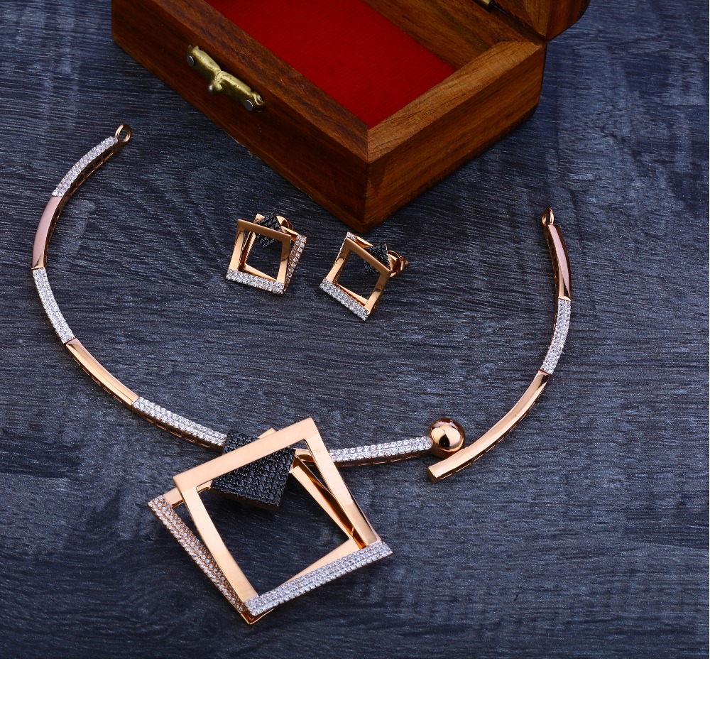 18ct  Rose Gold Fancy  Necklace Set RN51