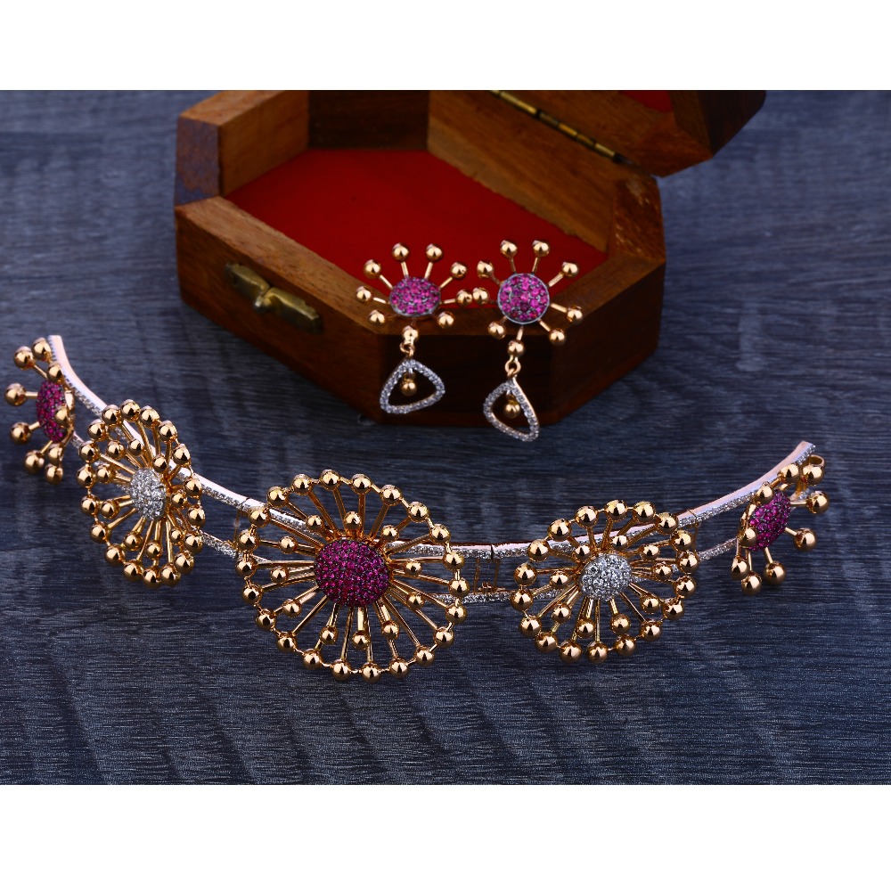 750 Rose Gold Designer  Hallmark   Necklace Set RN45