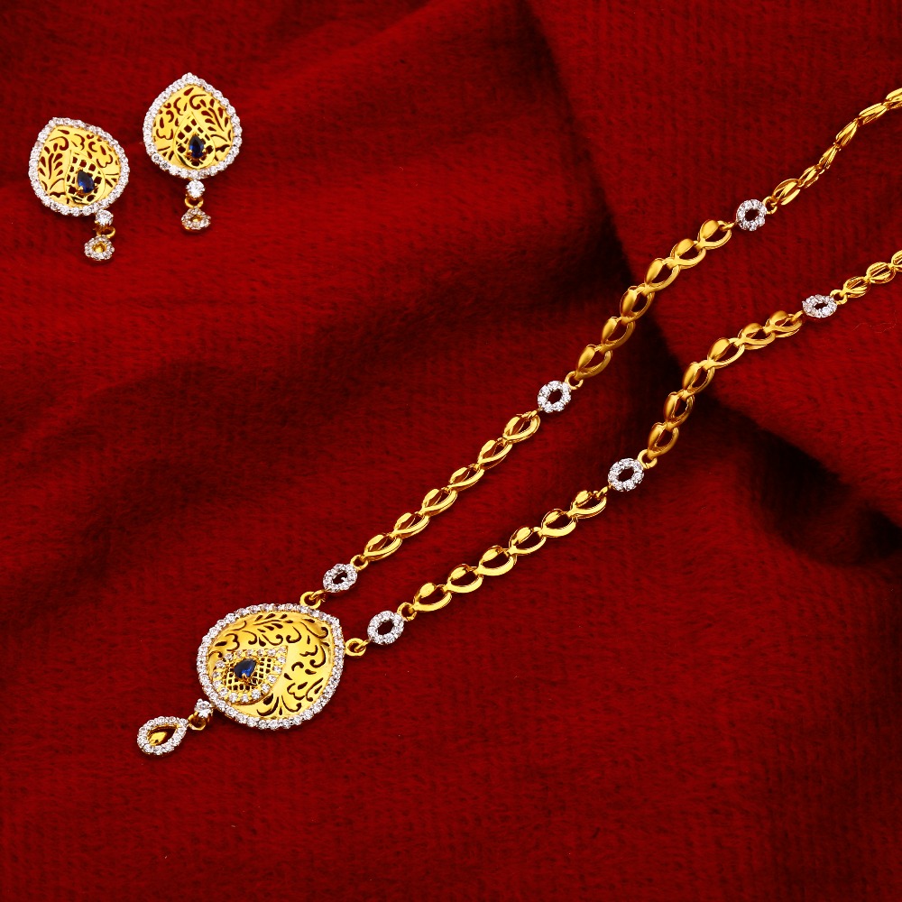 22kt Gold Ladies Designer Hallmark Chain Necklace CN124