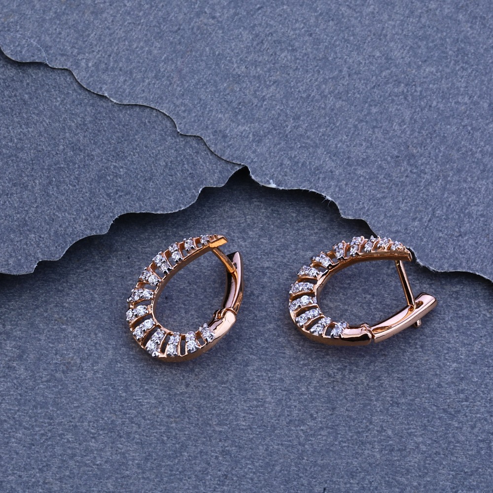18ct Rose Gold Versatile cz Bali RFB44