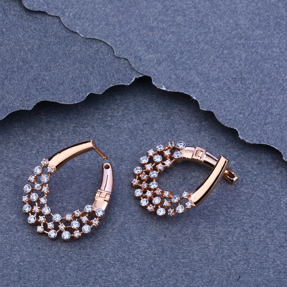 750 Rose Gold Cz  Stylish  Bali RFB41