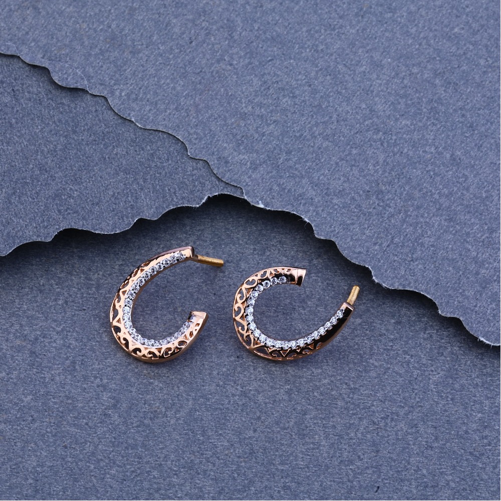 750 Rose gold cz bali RFB36