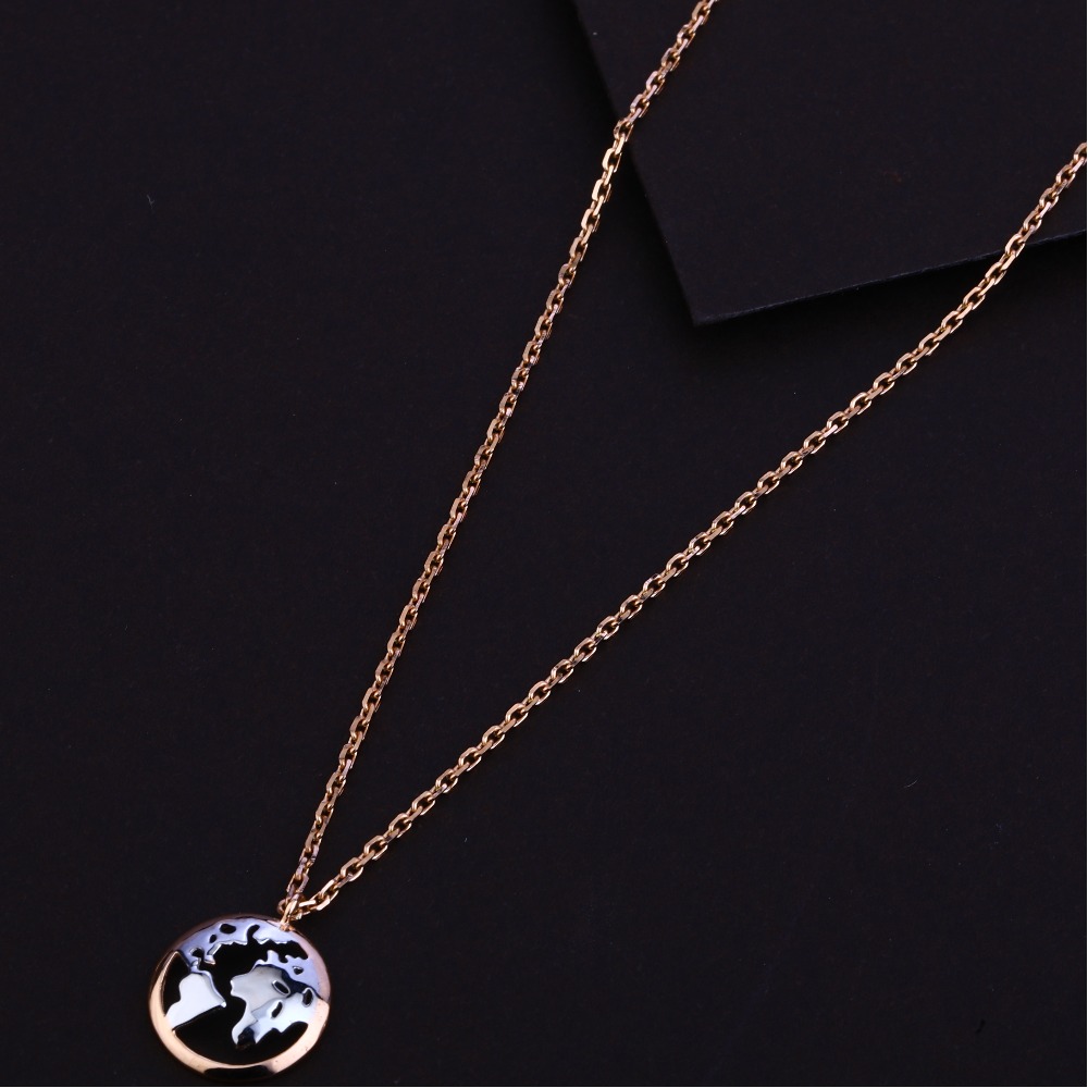 750 Hallmark  Rose Gold  Designer  Necklace  RTM11