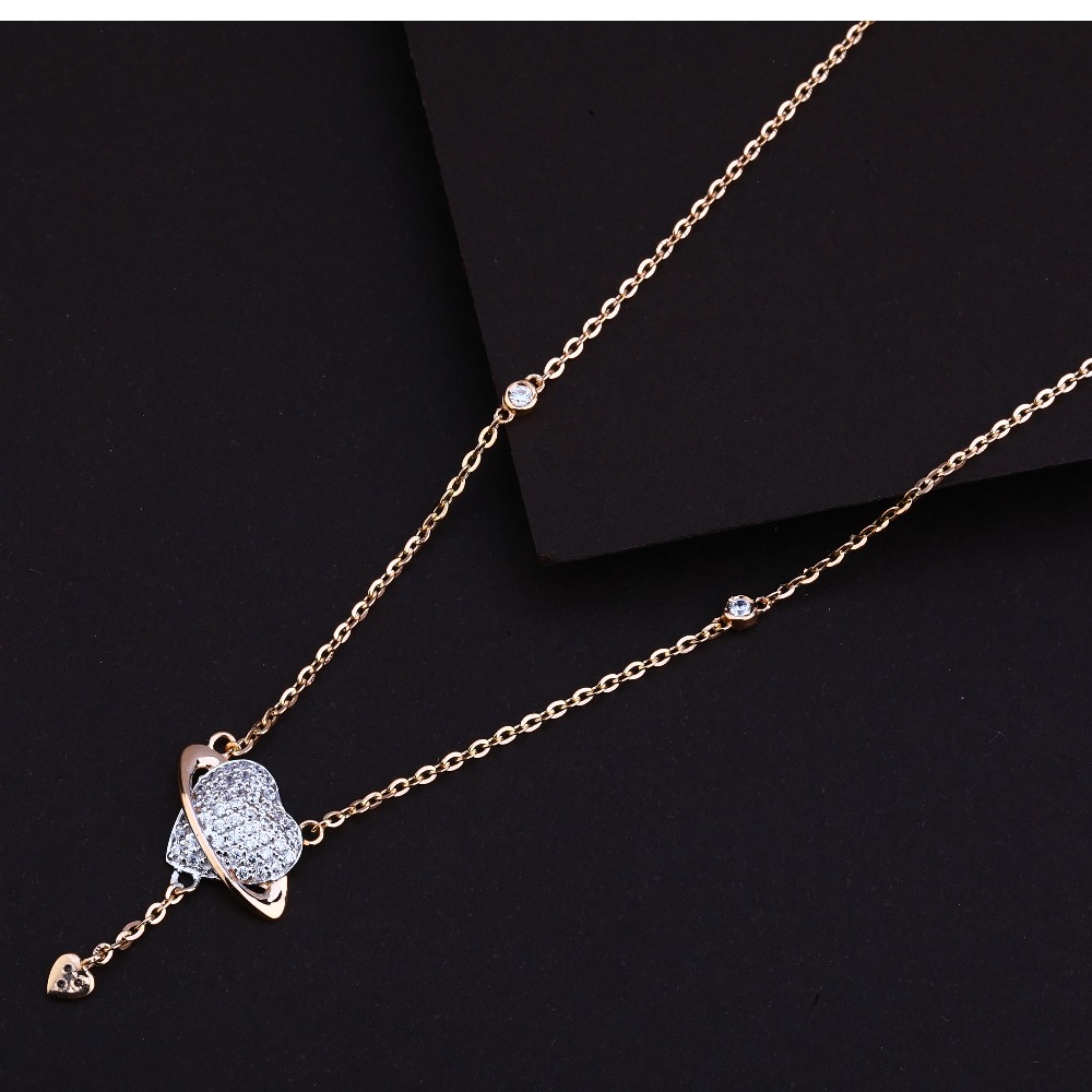 18ct   Rose Gold  Hallmark  Fancy  Necklacec RTM59
