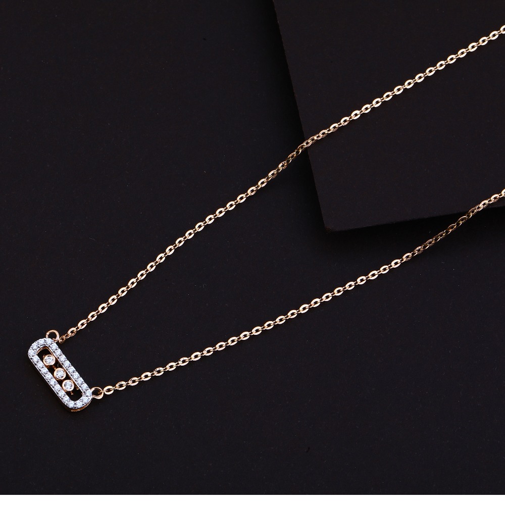 18ct   Rose Gold  Hallmark  Designer  Necklacec
