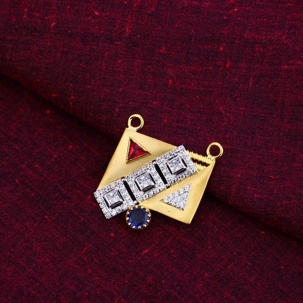 750 Gold Hallmark   Fancy Mangalsutra  Pendant MSFP27