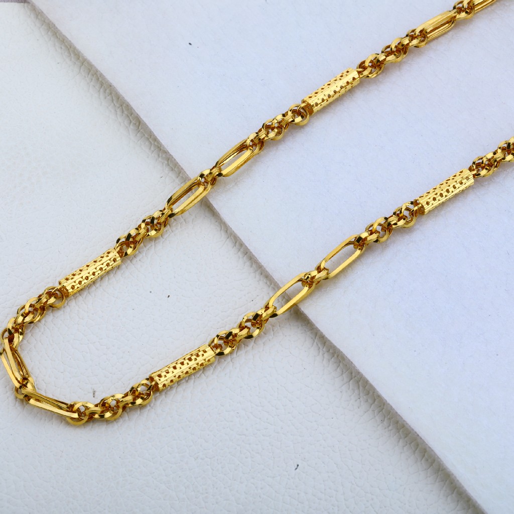 916 Gold Hallmark Fancy Choco Chain MCH193