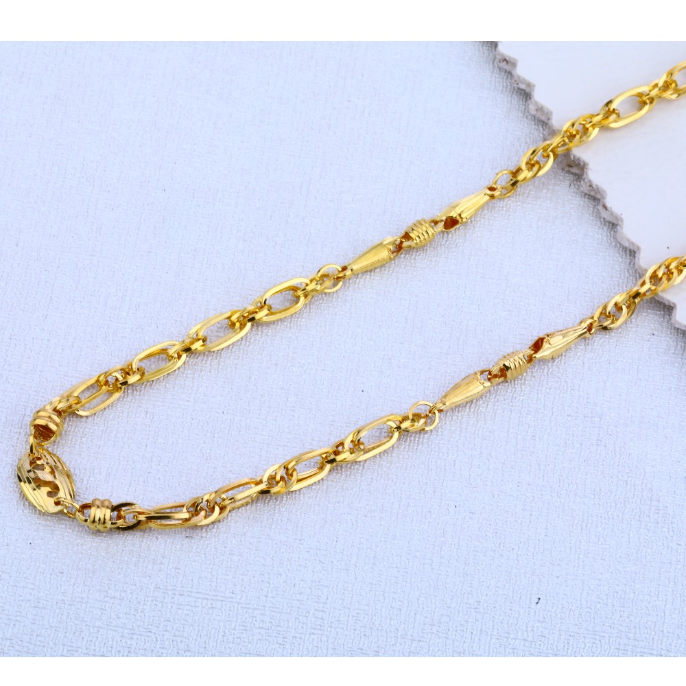 22CT Gold Hallmark Men's Designer Choco Chain MCH39
