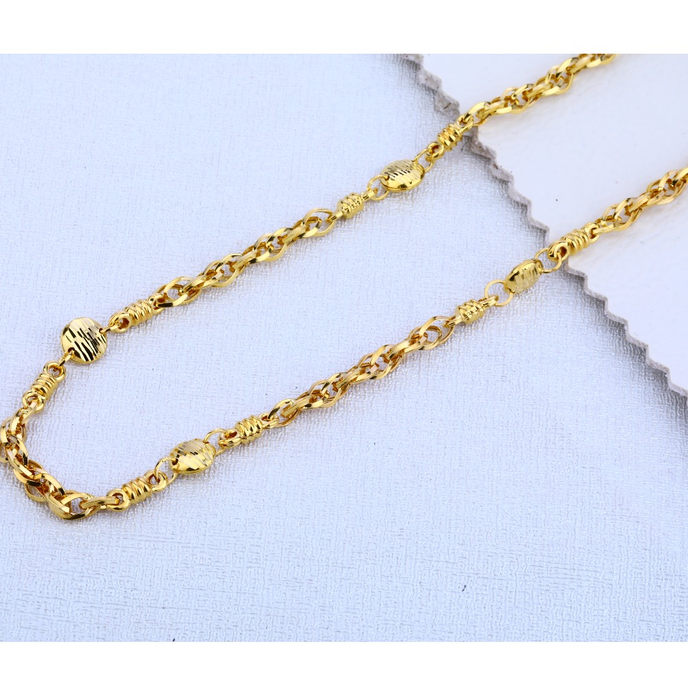 22CT Gold Hallmark Men's Fancy Choco Chain MCH37
