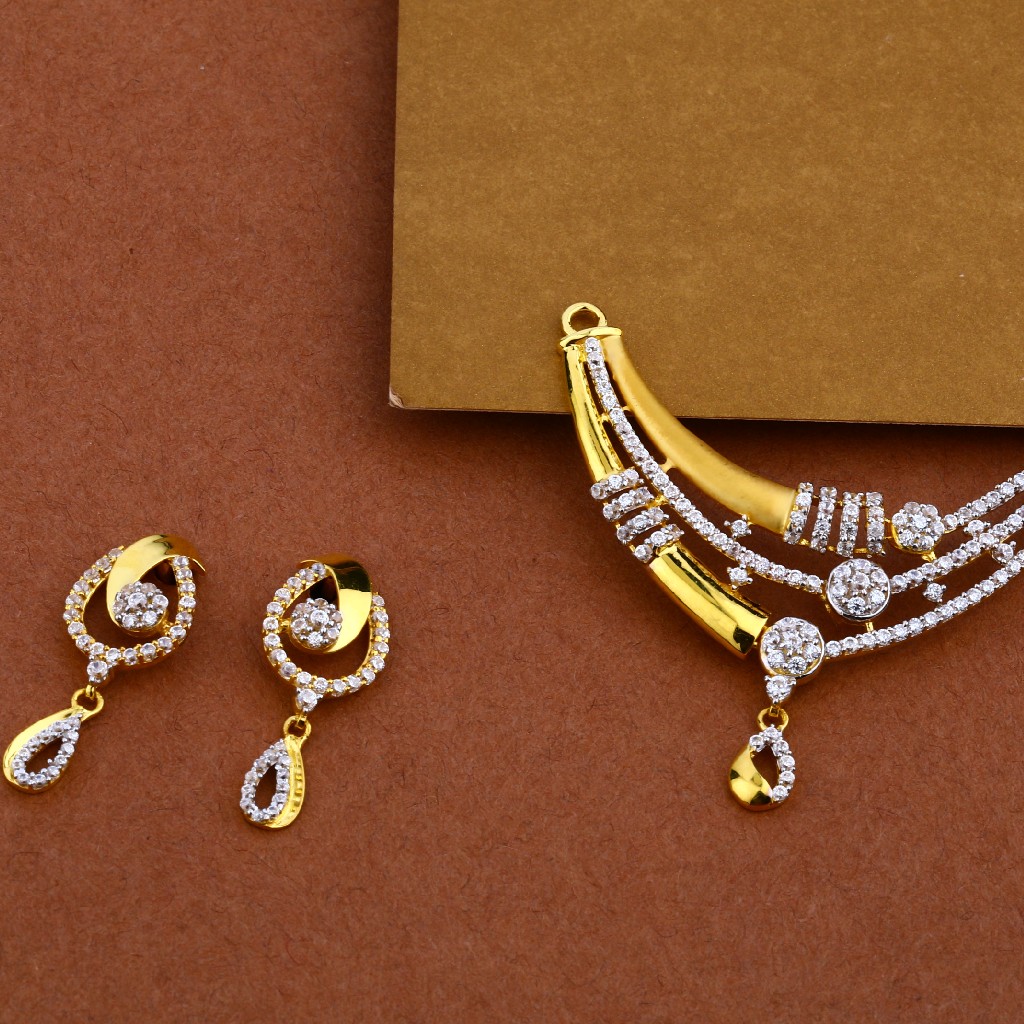 916 Gold Cz Mangalsutra Pendant MP30
