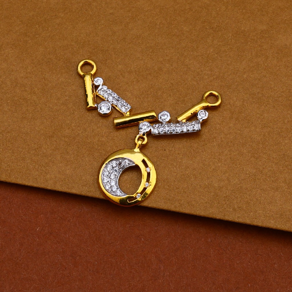 916 Gold Cz Dimond Mangalsutra Pendant MP180