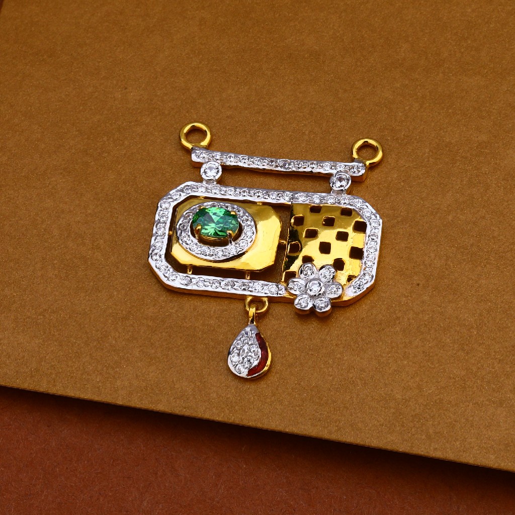 916 Gold Cz Hallmark Designer Pendant MP206