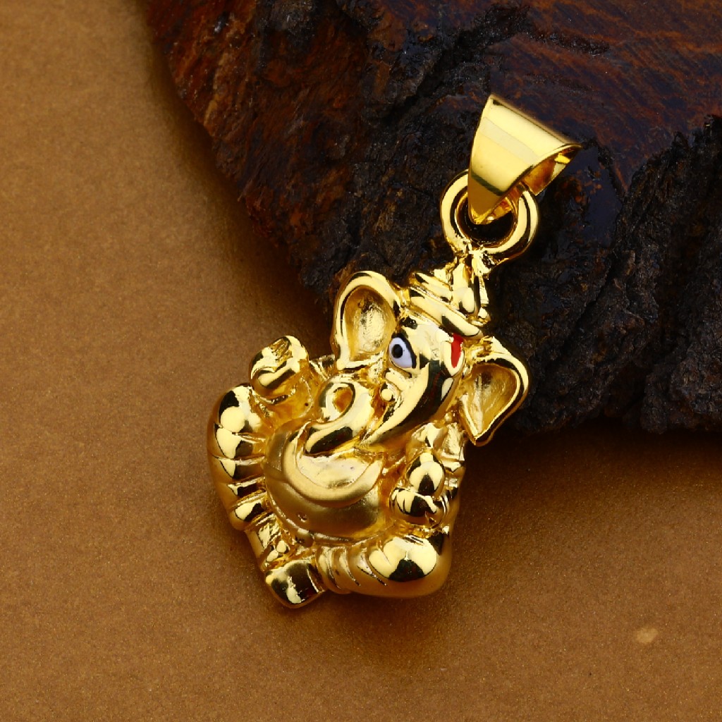18kt Gold Mens Hollow Pendant HLP125