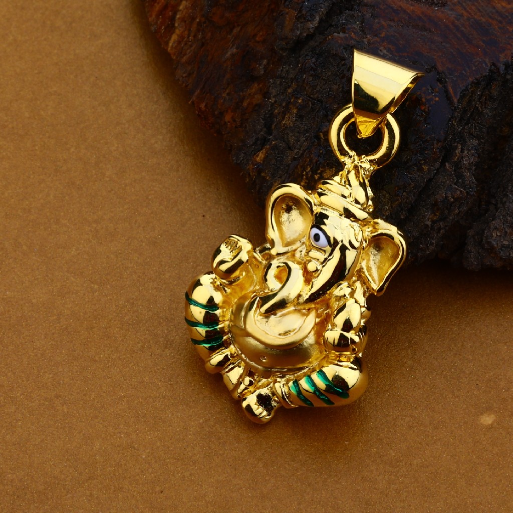 750 Exclusive Gold Ganpati Pendant HLP139
