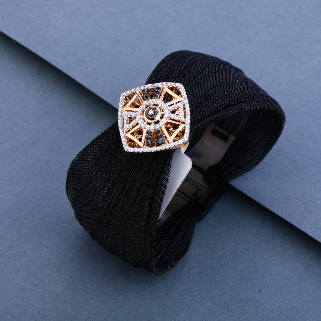 18kt Rose Gold Classic Leather Bracelet LLKB10
