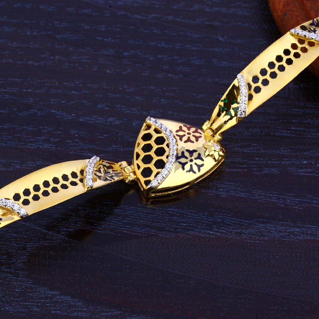 22ct gold cz diamond ladies bracelet lb202