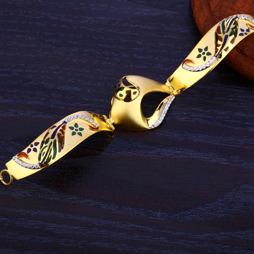 916 Gold Exclusive Meena Design Bracelet LB208