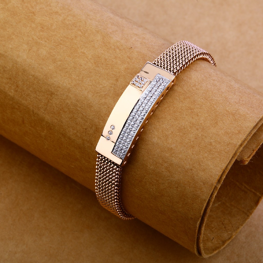 750 Rose Gold Hallmark Stylish Bracelet MLB103