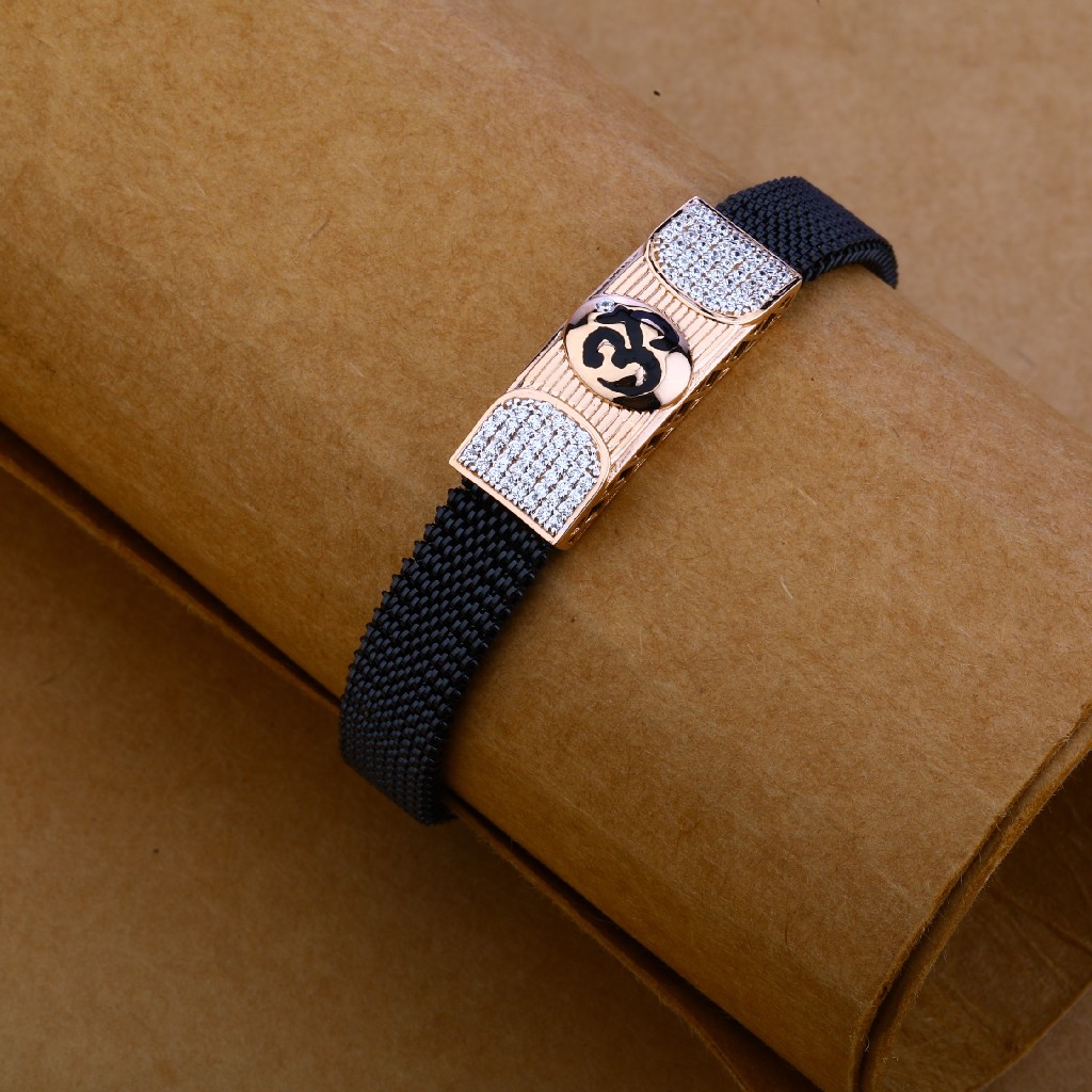 18kt Rose Gold Om Design Bracelet MLB187