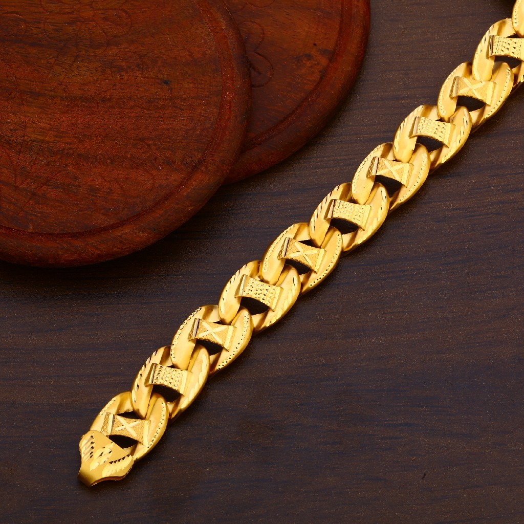22kt Gold Hallmark mens Bracelet MPB167
